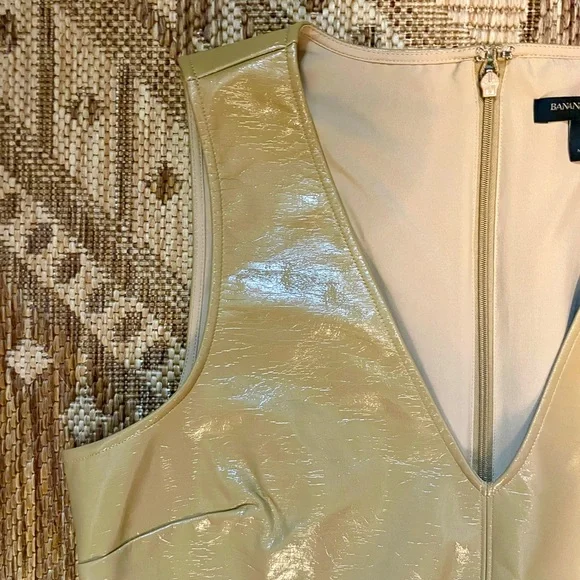 Tall Vegan Leather Shift Dress | Banana Republic | Brand New w/ Tags | Medium - Picture 1 of 11